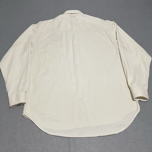 VTG Geronimo Trail Guest Ranch Shirt Mens Large Beige Embroidered Heavy Cotton - Picture 5 of 13